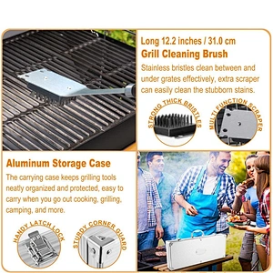 22PCS BBQ Grill Accessories Set Grill Tools Set Stainless Steel Grill Utensils Set